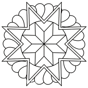 Quilting Creations 11" Feathered Star quilting stencil - hand and machine quilting template