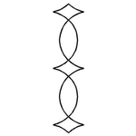 Quilting Creations 2½" Small Border quilting stencil - hand and machine quilting template