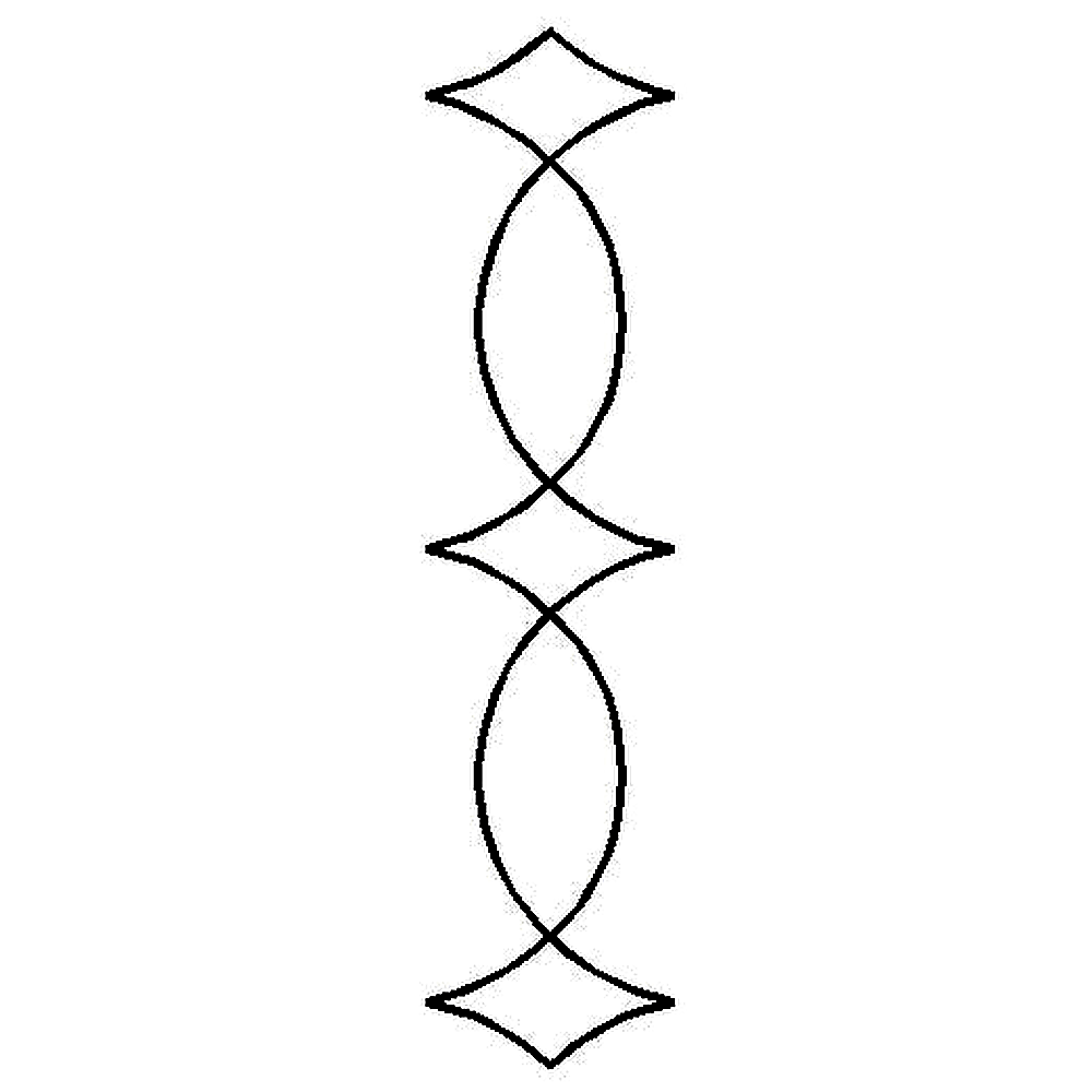 Quilting Creations 2½" Small Border quilting stencil - hand and machine quilting template