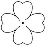 Quilting Creations 2½" Small Flower quilting stencil - hand and machine quilting template