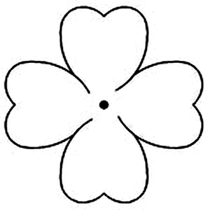 Quilting Creations 2½" Small Flower quilting stencil - hand and machine quilting template