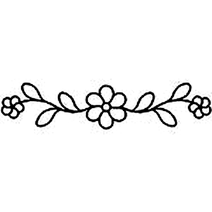 Quilting Creations 2½" x 11" Flower Border quilting stencil - hand and machine quilting template