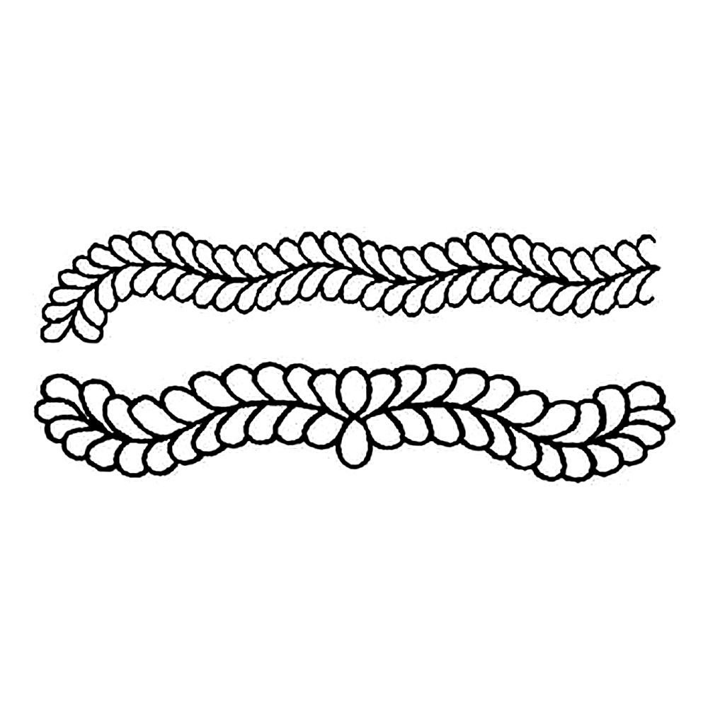 Quilting Creations 2" & 3" Feather Borders quilting stencil - hand and machine quilting template
