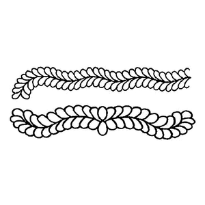 Quilting Creations 2" & 3" Feather Borders quilting stencil - hand and machine quilting template