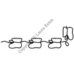 Quilting Creations 2" Baby Booties Border | Quilting Stencils quilting stencil - hand and machine quilting template