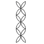 Quilting Creations 2" Border Design 1 quilting stencil - hand and machine quilting template