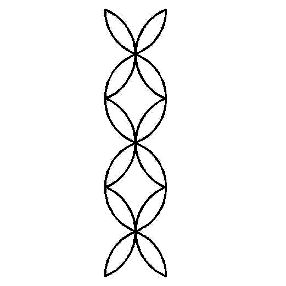 Quilting Creations 2" Border Design 1 quilting stencil - hand and machine quilting template