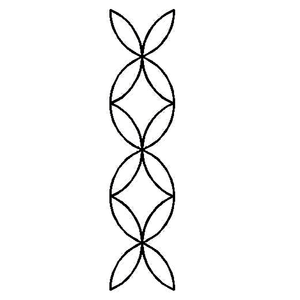 Quilting Creations 2" Border Design 1 quilting stencil - hand and machine quilting template