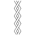 Quilting Creations 2" Border Design 2 quilting stencil - hand and machine quilting template