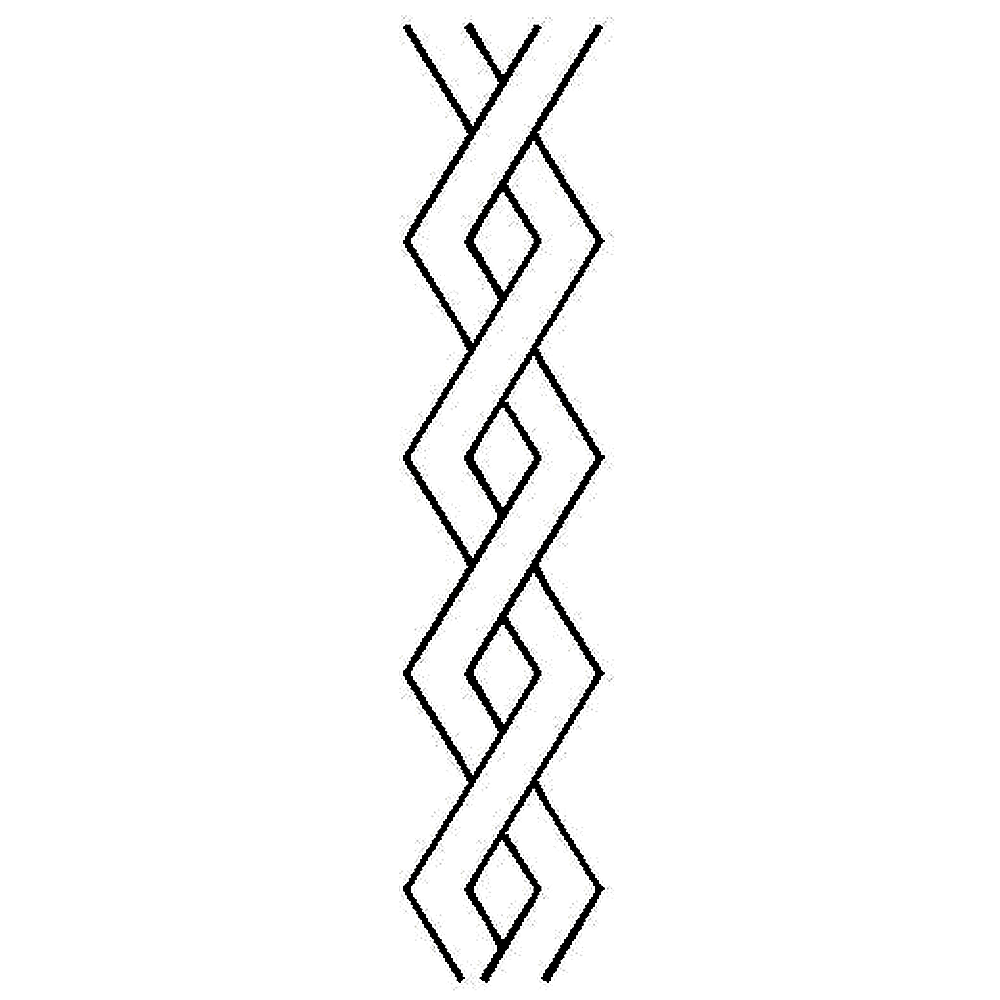 Quilting Creations 2" Border Design 2 quilting stencil - hand and machine quilting template