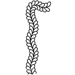 Quilting Creations 2" Feather Border W/Corner quilting stencil - hand and machine quilting template