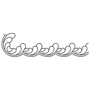 Quilting Creations 2" Feather Borders quilting stencil - hand and machine quilting template