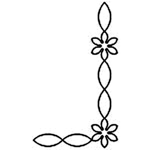 Quilting Creations 2" Starflower Chain quilting stencil - hand and machine quilting template