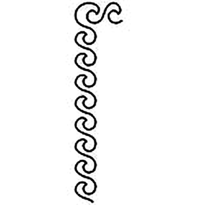 Quilting Creations 2" Waves quilting stencil - hand and machine quilting template