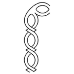 Quilting Creations 2¼" Cable Border quilting stencil - hand and machine quilting template