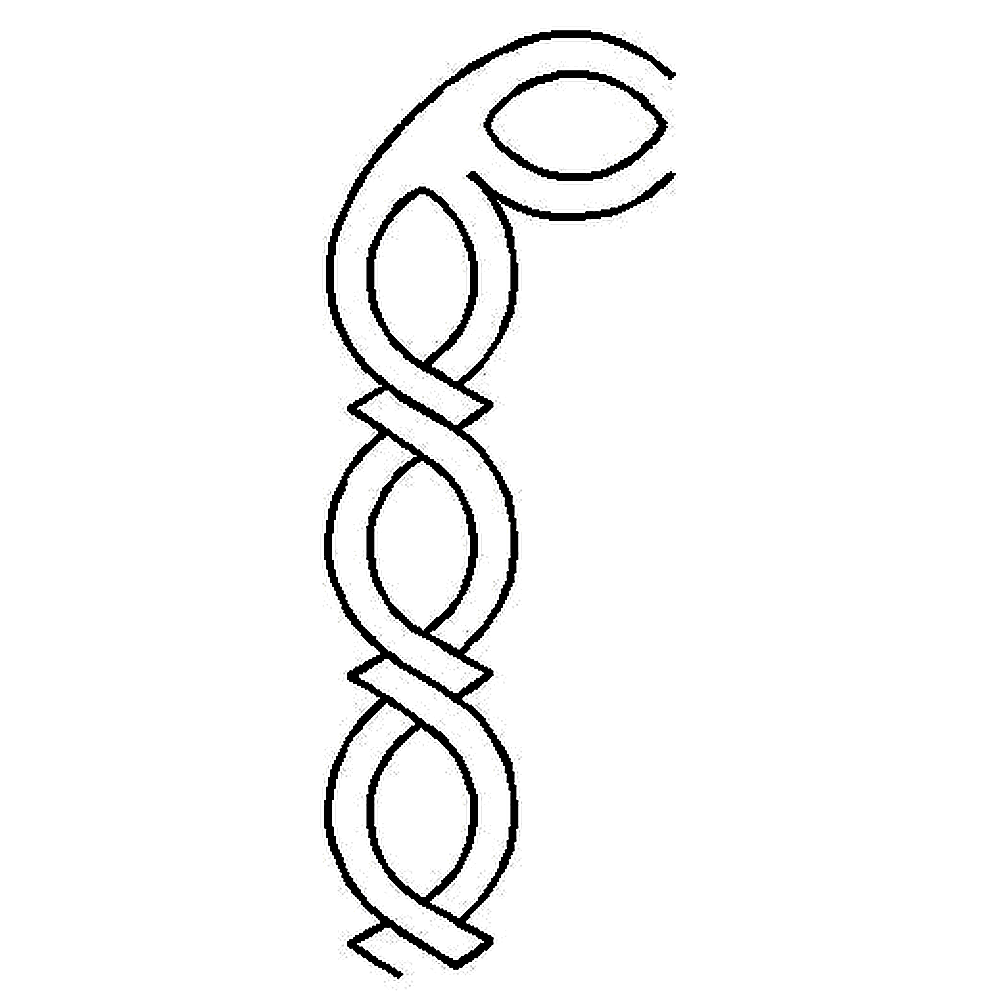 Quilting Creations 2¼" Cable Border quilting stencil - hand and machine quilting template