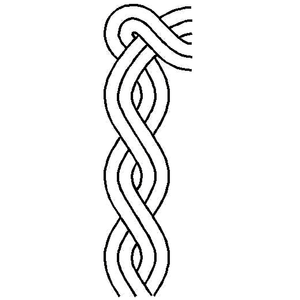 Quilting Creations 3½" Cable Border quilting stencil - hand and machine quilting template