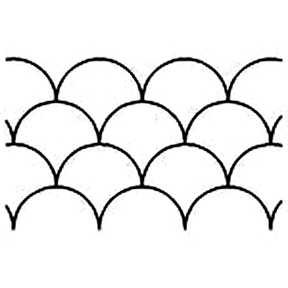 Quilting Creations Stencil 3½" Clamshell