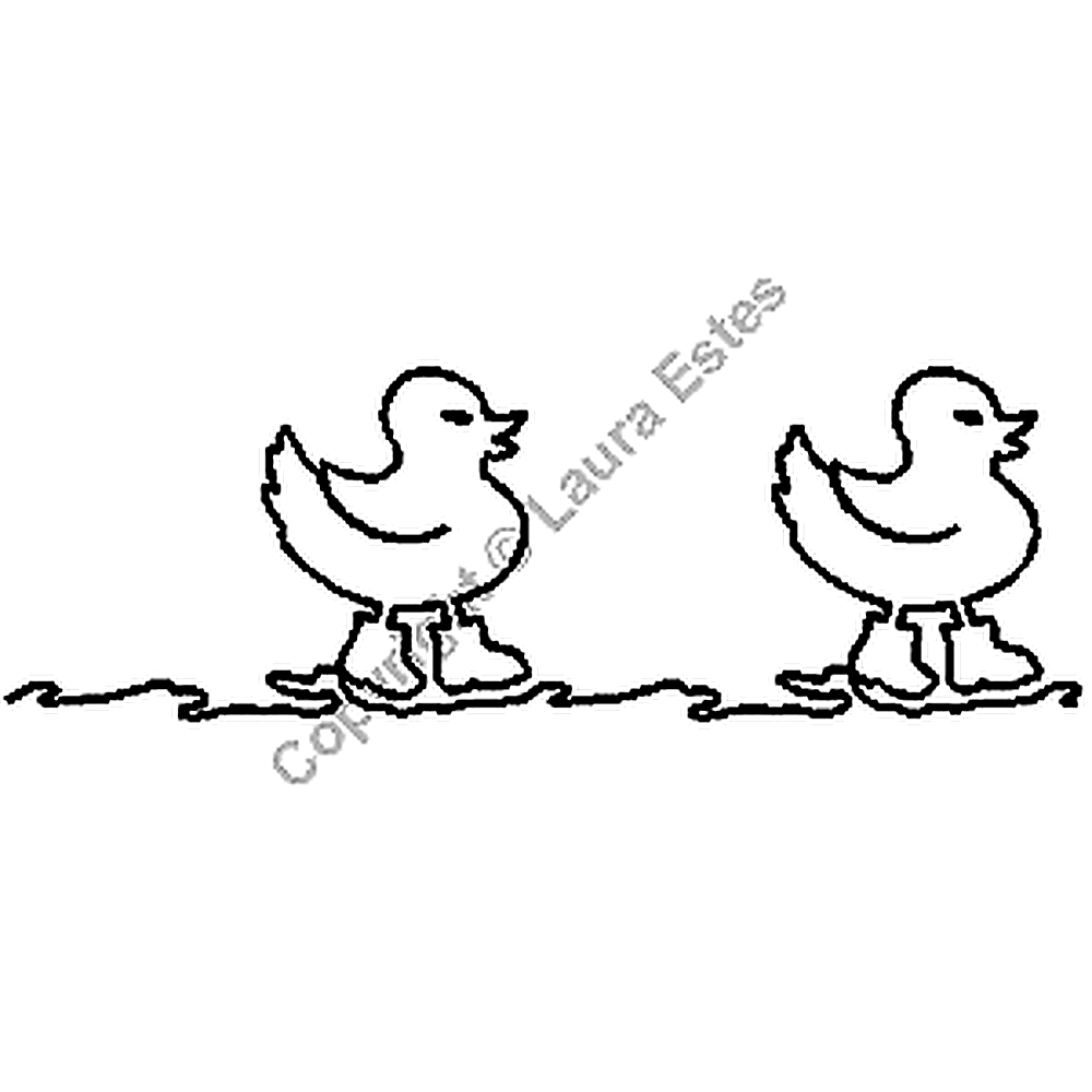 Quilting Creations 3½" Ducklings in a Row | Quilting Stencils quilting stencil - hand and machine quilting template