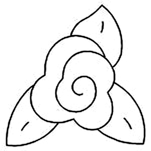 Quilting Creations 3½" Flower quilting stencil - hand and machine quilting template