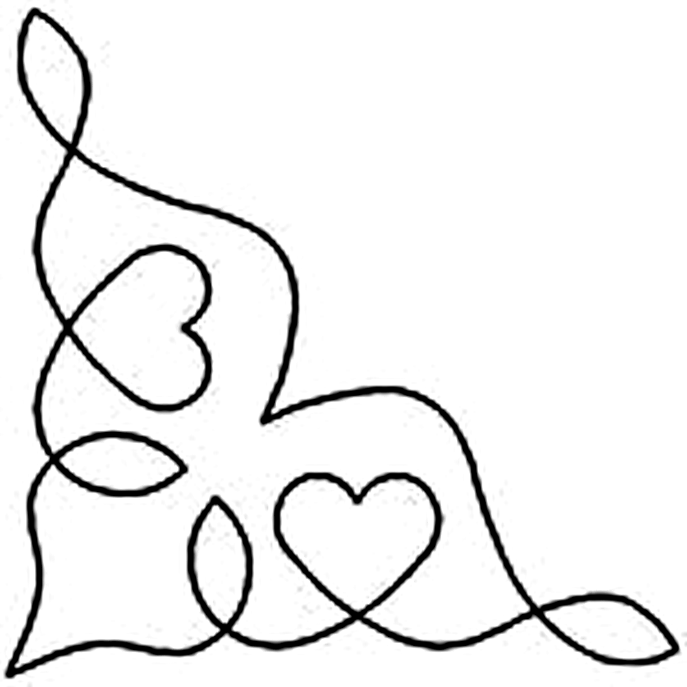 Quilting Creations 3½" Heart To Heart quilting stencil - hand and machine quilting template