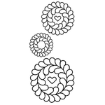 Quilting Creations 3" 5" & 7" Feather Blocks quilting stencil - hand and machine quilting template