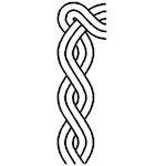 Quilting Creations 3" Cable Border quilting stencil - hand and machine quilting template