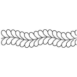 Quilting Creations 3" Feather Border 2 quilting stencil - hand and machine quilting template