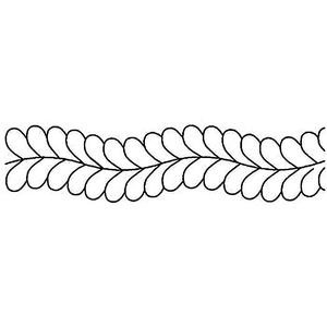 Quilting Creations 3" Feather Border 2 quilting stencil - hand and machine quilting template