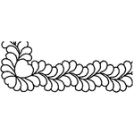 Quilting Creations 3" Feather Border 3 quilting stencil - hand and machine quilting template
