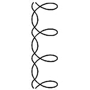 Quilting Creations 3" Loop Border quilting stencil - hand and machine quilting template