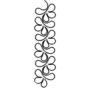 Quilting Creations 3" Splish Splash quilting stencil - hand and machine quilting template