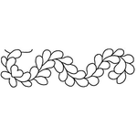 Quilting Creations 3" Up-and-Down Feather Border quilting stencil - hand and machine quilting template