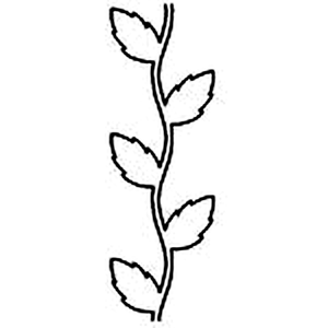 Quilting Creations 3¼" Elm Leaves quilting stencil - hand and machine quilting template