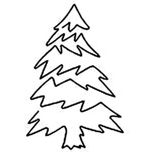 Quilting Creations 3¼ x 5" Blue Spruce quilting stencil - hand and machine quilting template
