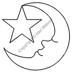 Quilting Creations 4½" Sleepy Time | Quilting Stencils quilting stencil - hand and machine quilting template