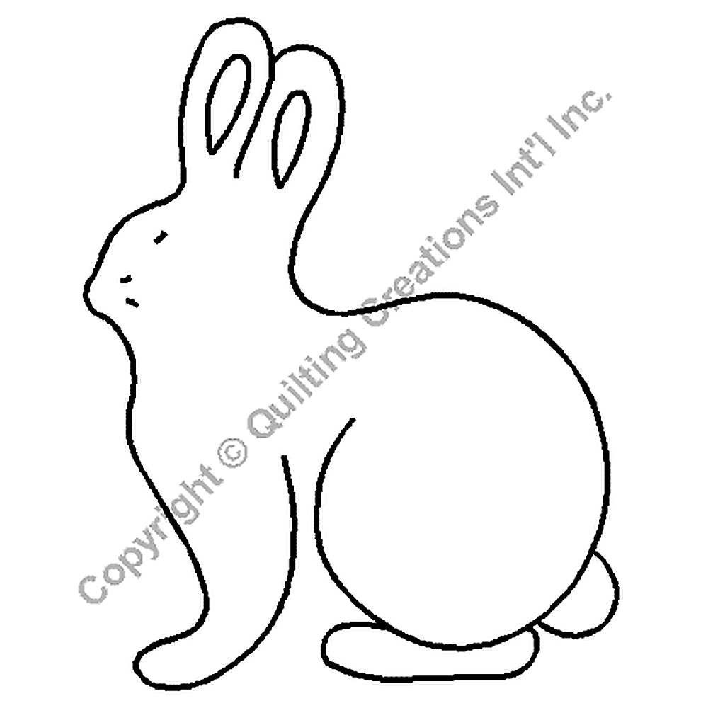 Quilting Creations 4½" x 6" Rabbit | Quilting Stencils quilting stencil - hand and machine quilting template