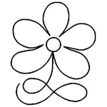 Quilting Creations 4½"x 5½" Scrolling Daisy quilting stencil - hand and machine quilting template