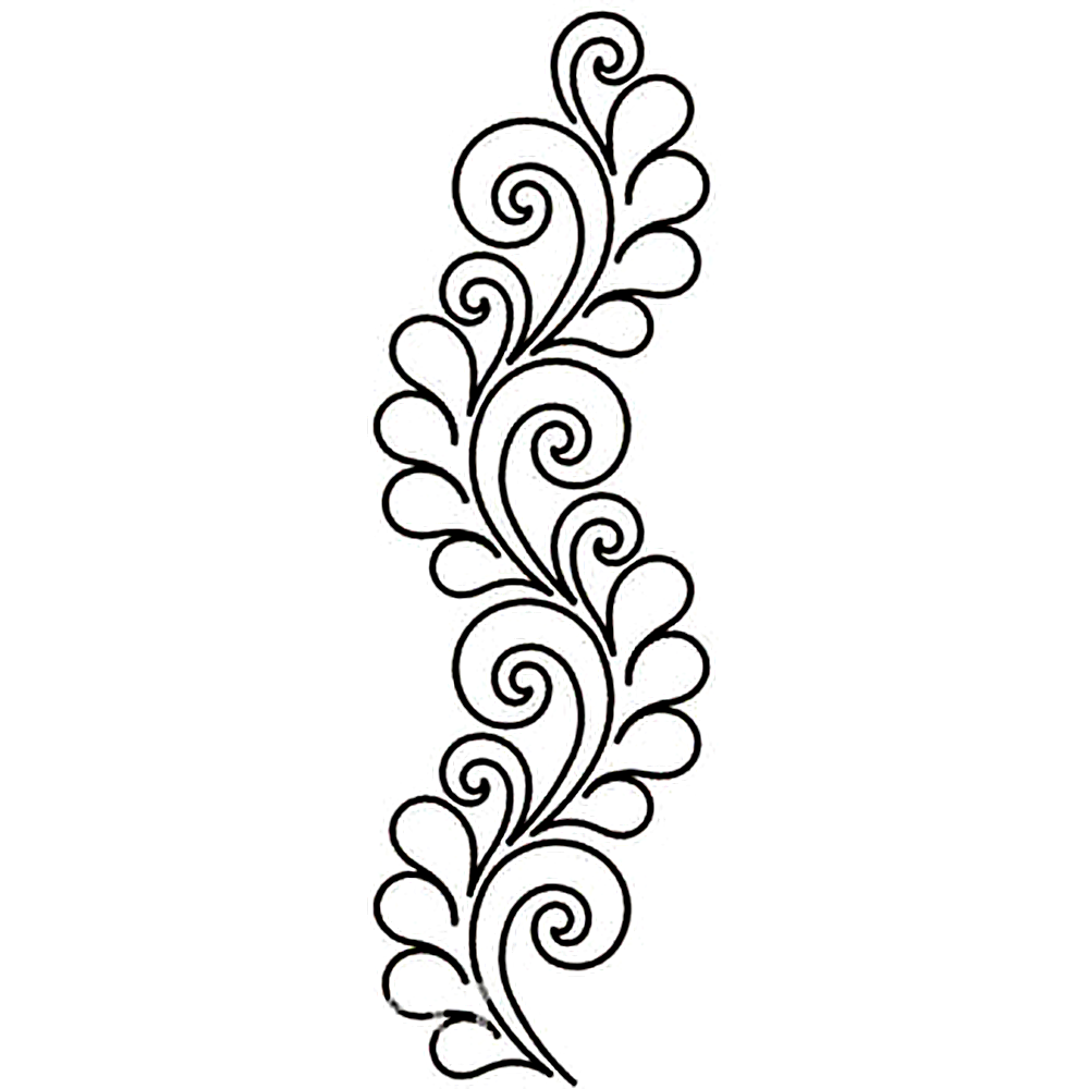 Quilting Creations 4" Déjà Vu Border quilting stencil - hand and machine quilting template