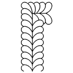 Quilting Creations 4" Feather Border W/Corner quilting stencil - hand and machine quilting template
