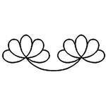 Quilting Creations 4" Feather Loop Border quilting stencil - hand and machine quilting template