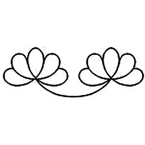 Quilting Creations 4" Feather Loop Border quilting stencil - hand and machine quilting template