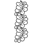 Quilting Creations 4" Feather Scallop Border quilting stencil - hand and machine quilting template