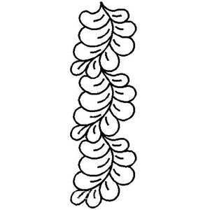 Quilting Creations 4" Feather Scallop Border quilting stencil - hand and machine quilting template