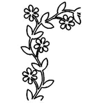 Quilting Creations 4" Floral Vine quilting stencil - hand and machine quilting template