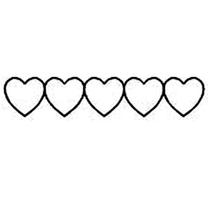 Quilting Creations 4" Heart Border Horizontal quilting stencil - hand and machine quilting template