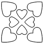 Quilting Creations Stencil 4" Heart Square