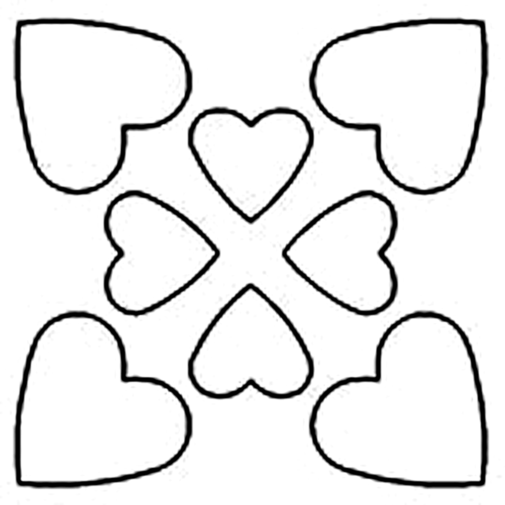 Quilting Creations Stencil 4" Heart Square