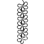 Quilting Creations 4" Splish Splash quilting stencil - hand and machine quilting template