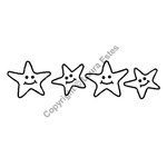Quilting Creations 4" Twinkling Stars | Quilting Stencils quilting stencil - hand and machine quilting template